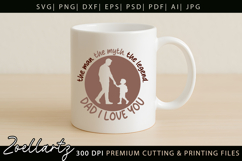 Fathers Day SVG for Cricut Papa Daddy Dad T-shirt Mug Design Product Image 3