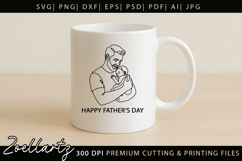 Fathers Day SVG for Cricut Papa Dad T-shirt Mug Card Design Product Image 5