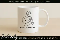 Fathers Day SVG for Cricut Papa Dad T-shirt Mug Card Design Product Image 5