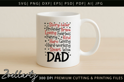 Fathers Day Subway Art SVG Papa Daddy Dad T-shirt Mug Design Product Image 3