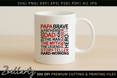 Fathers Day Subway Art SVG Papa Daddy Dad T-shirt Mug Design Product Image 2
