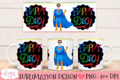 Happy father's day mug wrap sublimation PNG | 15oz 11oz mugs Product Image 1