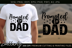 Promoted To Be Dad SVG Daddy Papa Fathers Day T-shirt Mug Product Image 2