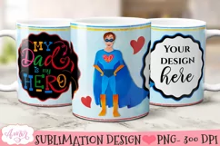 Father's day photo mug wrap sublimation PNG | 15oz 11oz mugs Product Image 1