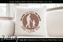 Fathers Day SVG for Cricut Papa Daddy Dad T-shirt Mug Design Product Image 2