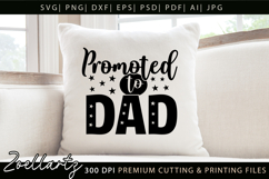Promoted To Be Dad SVG Daddy Papa Fathers Day T-shirt Mug Product Image 6