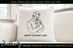 Fathers Day SVG for Cricut Papa Dad T-shirt Mug Card Design Product Image 4