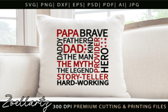 Fathers Day Subway Art SVG Papa Daddy Dad T-shirt Mug Design Product Image 3