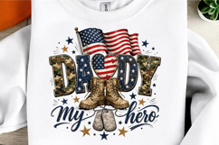 Fathers Day PNG Clipart, Daddy My Hero PNG Product Image 3