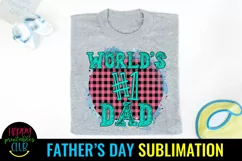 World's No 1 Dad Sublimation I Father's Day Sublimation Idea Product Image 1