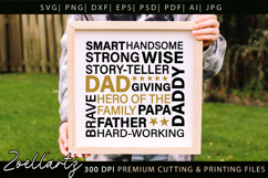 Fathers Day Subway Art SVG Papa Daddy Dad T-shirt Mug Design Product Image 3