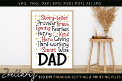 Fathers Day Subway Art SVG Papa Daddy Dad T-shirt Mug Design Product Image 1