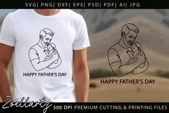 Fathers Day SVG for Cricut Papa Dad T-shirt Mug Card Design Product Image 2