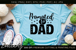 Promoted To Be Dad SVG Daddy Papa Fathers Day T-shirt Mug Product Image 7