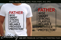 Fathers Day Word Art SVG Papa Daddy Dad T-shirt Mug Design Product Image 5