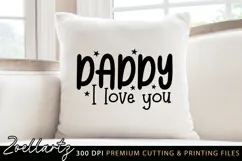 Fathers Day SVG PNG DXF EPS Daddy I love you SVG Dad T-shirt Product Image 2