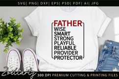 Fathers Day Word Art SVG Papa Daddy Dad T-shirt Mug Design Product Image 6