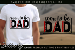 Fathers Day SVG Daddy Papa Soon To Be Dad T-shirt Mug Design Product Image 2