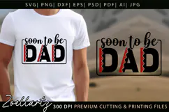 Fathers Day SVG Daddy Papa Soon To Be Dad T-shirt Mug Design Product Image 2