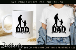 Fathers Day SVG for Cricut Papa Daddy Dad T-shirt Mug Design Product Image 2