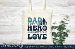 Fathers Day SVG PNG EPS DXF Dad Is My Love Hero SVG Cut File Product Image 3