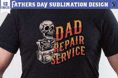 Fathers Day Sublimation Design | Dad repair service, skull Product Image 1