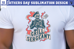 Fathers Day Sublimation Design | Grill sergeant, skull Product Image 1