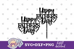 Happy Father's Day Cake topper SVG, DXF, PNG files Product Image 2