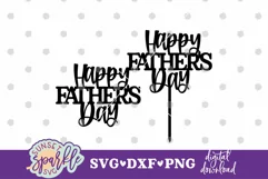 Happy Father's Day Cake topper SVG, DXF, PNG files Product Image 2