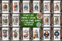 Camping Grillin and Chillin Kitchen Towel Bundle | 16 PNGs Product Image 2