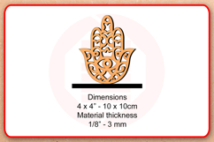 Laser cut SVG Incense holder Fatima hand Hamsa template Product Image 2