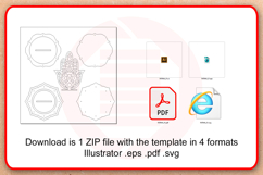 Laser cut SVG Incense holder Fatima hand Hamsa template Product Image 5