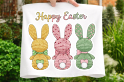 Faux Crochet Happy Easter Bunny Png Product Image 1