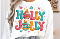 Faux Crochet Holly Jolly PNG Product Image 2