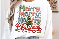 Faux Crochet Merry Christmas PNG Product Image 2
