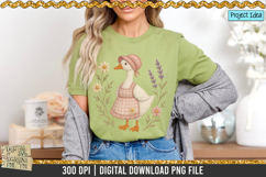 Faux Embroidery Farmhouse Goose is a professional design that is available at 300dpi PNG to use for Sublimation, iron-on transfer, DTG Printing and normal printing.
