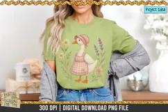 Faux Embroidery Farmhouse Goose is a professional design that is available at 300dpi PNG to use for Sublimation, iron-on transfer, DTG Printing and normal printing.