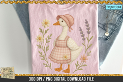 Faux Embroidery Farmhouse Goose is a professional design that is available at 300dpi PNG to use for Sublimation, iron-on transfer, DTG Printing and normal printing.