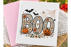 Faux Embroidery Floral Boo Png Product Image 1