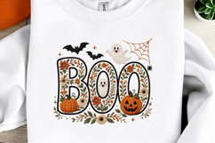 Faux Embroidery Floral Boo Png Product Image 2