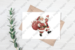 Faux Embroidery Joyful Santa Claus Clipart Product Image 3