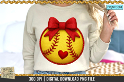 Faux Embroidery Softball design is a professional design that is available at 300dpi PNG to use for Sublimation, iron-on transfer, DTG Printing and normal printing.