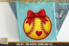 Faux Embroidery Softball design is a professional design that is available at 300dpi PNG to use for Sublimation, iron-on transfer, DTG Printing and normal printing.