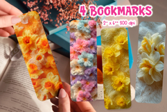 Faux Fur Bookmark Printable Bundle Spring Floral Sublimation Product Image 26