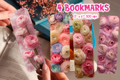 Faux Fur Bookmark Printable Bundle Spring Floral Sublimation Product Image 9