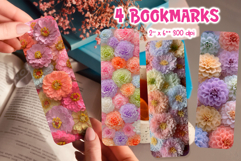 Faux Fur Bookmark Printable | Spring Floral Sublimation Product Image 1