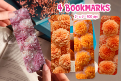 Faux Fur Bookmark Printable Bundle Spring Floral Sublimation Product Image 15