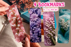 Faux Fur Bookmark Printable | Spring Floral Sublimation Product Image 1
