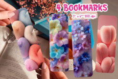 Faux Fur Bookmark Printable | Spring Floral Sublimation Product Image 1