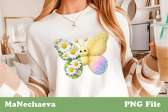 Faux Fur Butterfly Clipart | Floral Spring Sublimation PNG Product Image 1